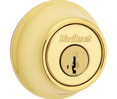 Kwikset Security Polished Brass Single Cylinder Mobile Home Deadbolt Hot on Sale