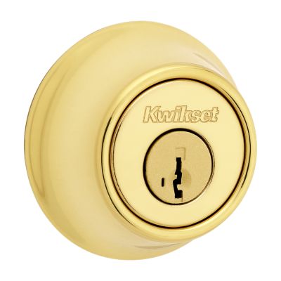 Kwikset Security Polished Brass Single Cylinder Mobile Home Deadbolt Hot on Sale