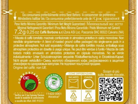 Caffè Borbone Café Monodosis Compostable, Envase Reciclable, Mezcla Oro, 100 bolsitas, Sistema ESE Embalaje Deteriorado Cheap