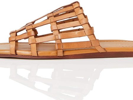 FIND Lattice Leather Sandalias de Punta Descubierta, Marrón (Dragon Tan), 37 EU Cheap