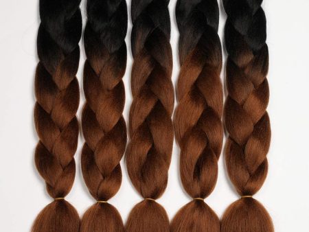 Showjarlly 5 Piezas Kanekalon Extensiones Pelo Africanas Trenzas, 24 Sintetico Negro marrón oscuro Pelo Trenzas Africanas Extensiones de Trenzado de Cabello Para Ganchillo Trenzado de Extensiones Embalaje Deteriorado on Sale