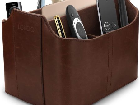 Londo Organizador y estuche para mandos a distancia con espacio para tableta, caddie, de cuero Embalaje Deteriorado For Discount